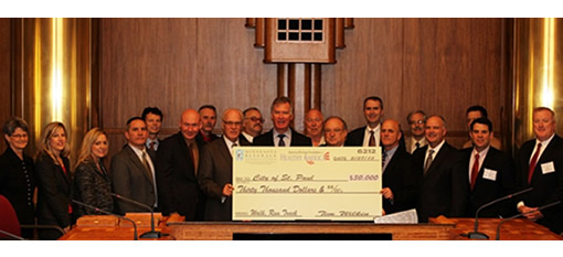 City of St. Paul Accepts a Donation for Payne Maryland Project from the Minnesota Beverage Association and the American Beverage Foundation for a Healthy America will be used towards construction of the Payne Maryland walking track.